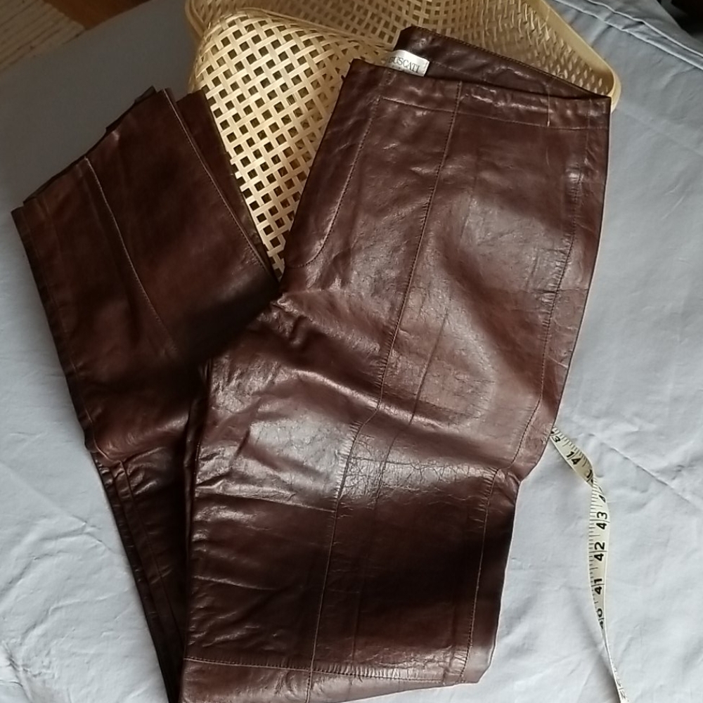 COPY - Brown leather pants.